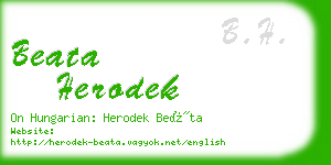 beata herodek business card